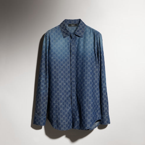 GG chambray cotton denim shirt
