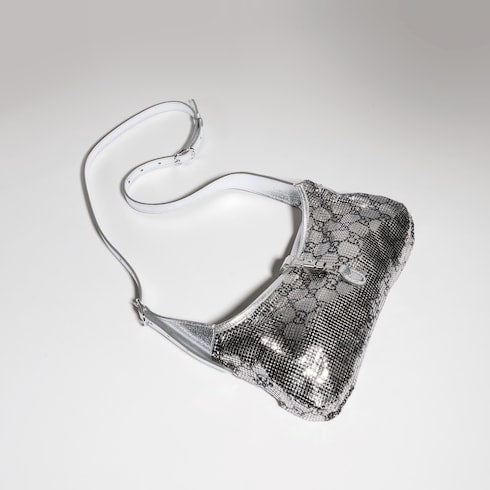 Jackie Slim metallic evening bag