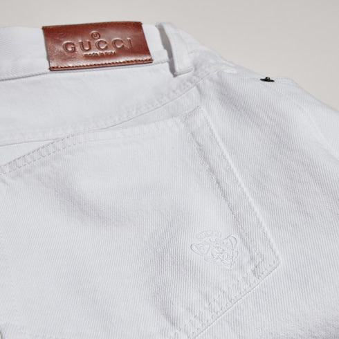 Cotton denim pants