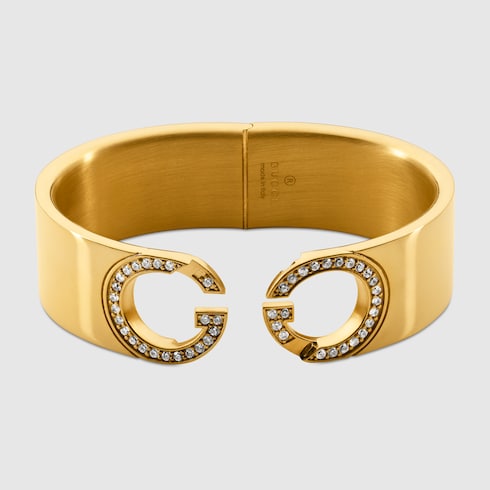 Gucci Interlocking crystal cuff bracelet