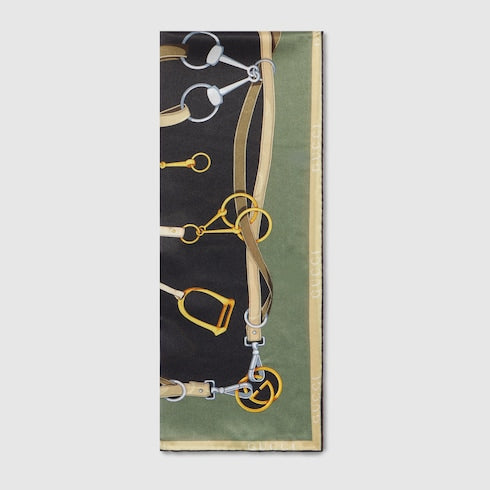 Printed silk twill stole