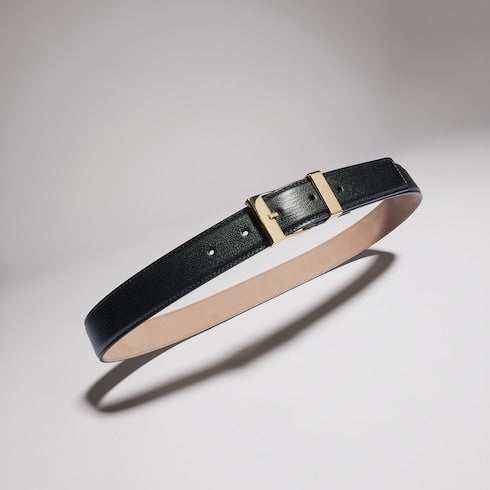 Belt with squared buckle