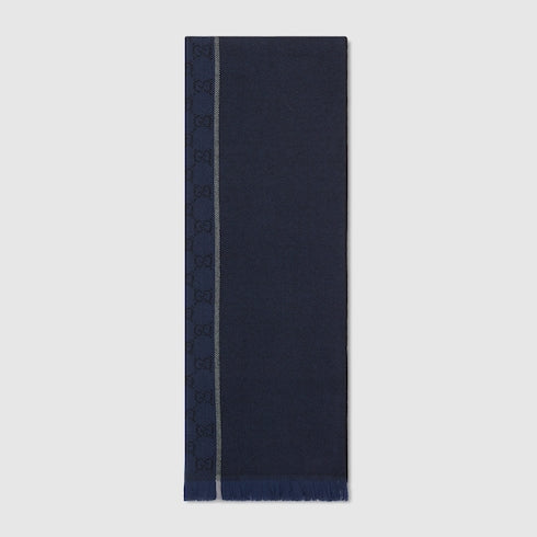 GG wool jacquard scarf