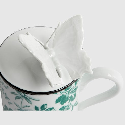Green Herbarium Butterfly Mug