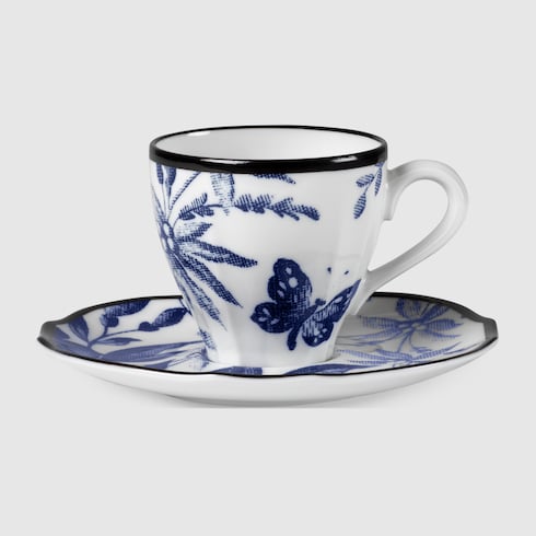 Herbarium coffee cup and saucer, set of two
