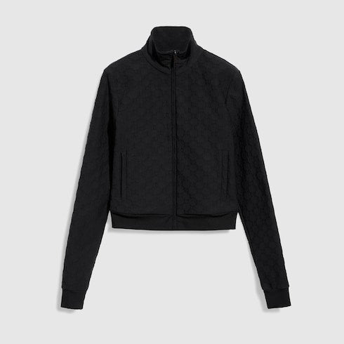 GG jersey jacquard zip jacket