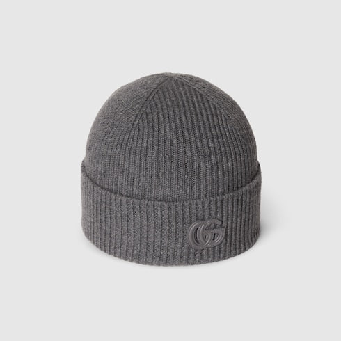 Cashmere hat with patch