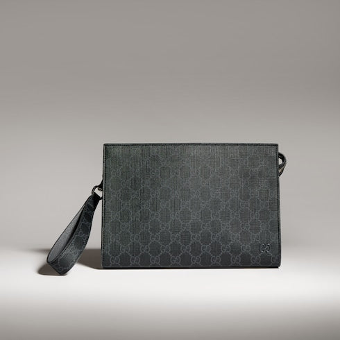 Grey trim medium pouch