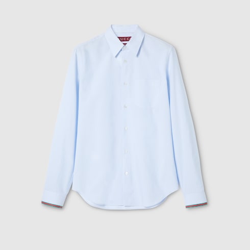 Striped cotton shirt with Web