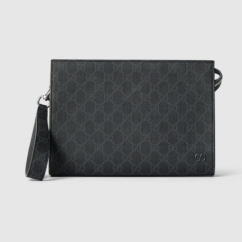 Grey trim medium pouch