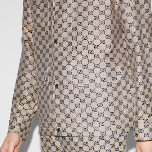 GG linen blend canvas jacket