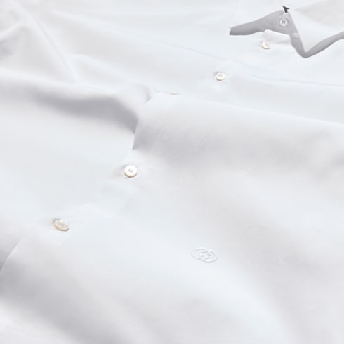 Piece dyed cotton poplin shirt