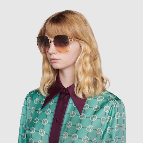 Oversize square-frame sunglasses