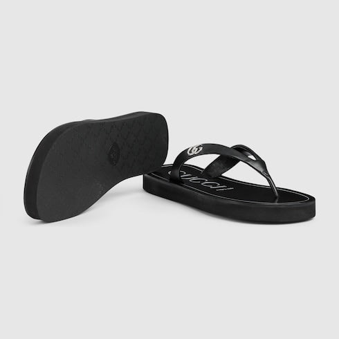 Women's thong sandal with Double G