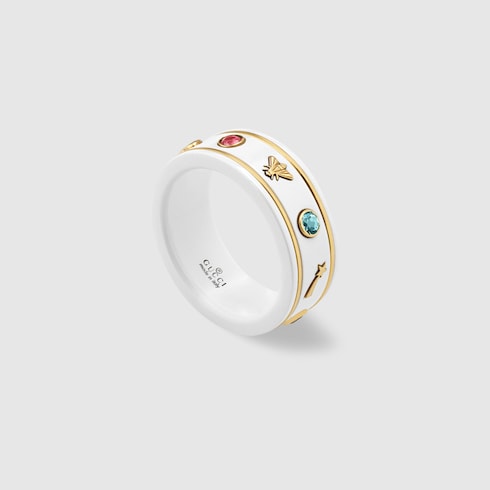 Icon 18k ring with gemstones