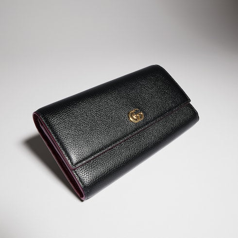 Bi-color GG Marmont continental wallet