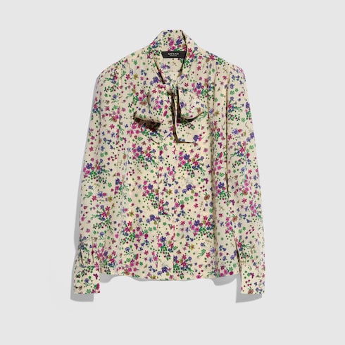Printed silk shirt