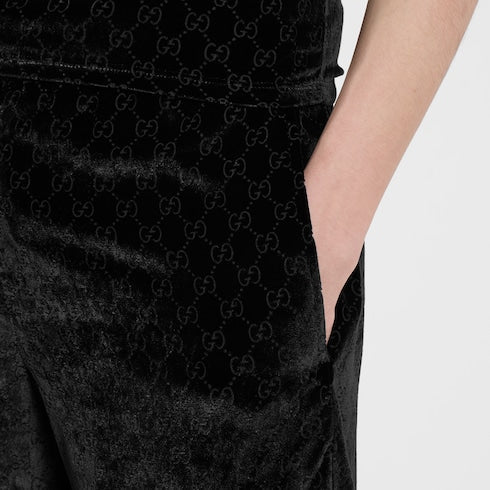 GG velvet devoré sportswear pants