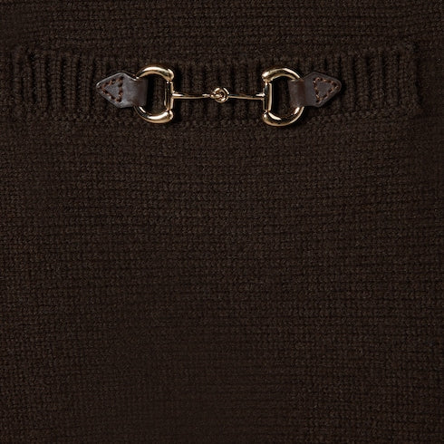 Wool cashmere sweater with Horsebit