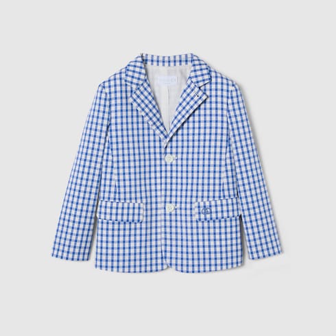 Children's gingham cotton jacket