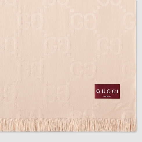 GG wool silk jacquard blanket