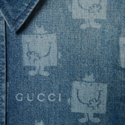 Children's printed denim shirt