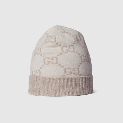 GG cashmere jacquard hat