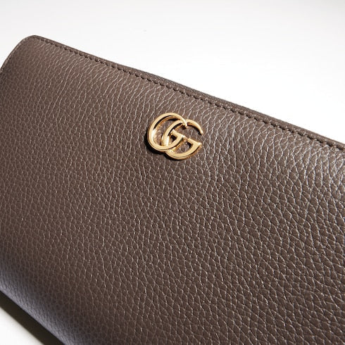 Bi-color GG Marmont zip around wallet