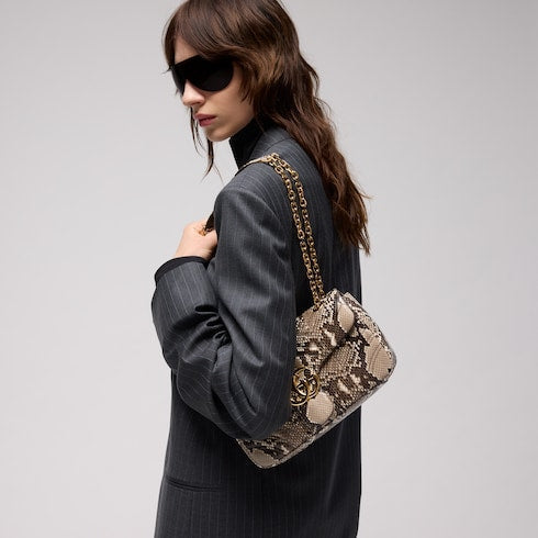 GG Marmont python medium shoulder bag