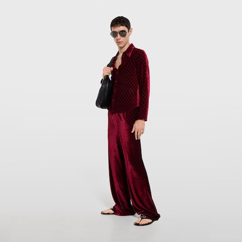 GG velvet devoré sportswear pants