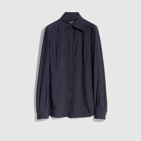 Silk poplin shirt