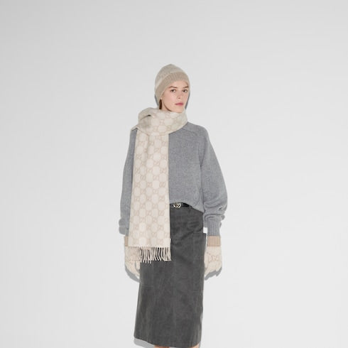 GG cashmere jacquard hat