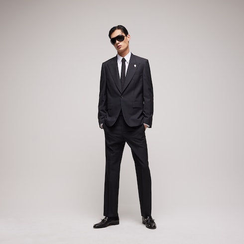 Wool single-breasted jacket