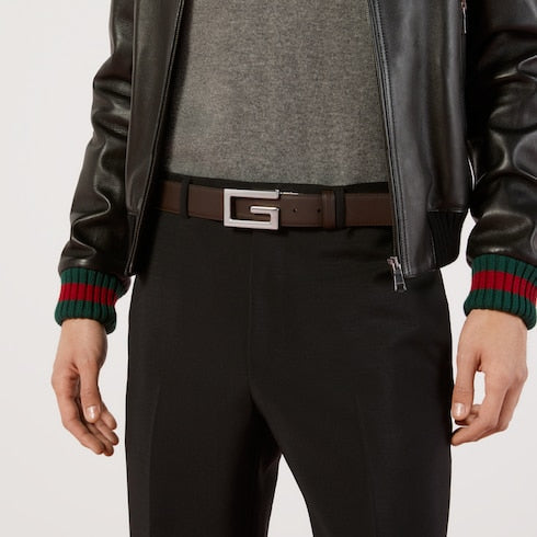Reversible belt with Square G buckle