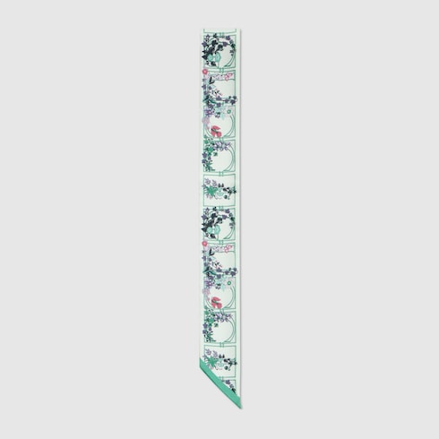 Printed silk twill ribbon