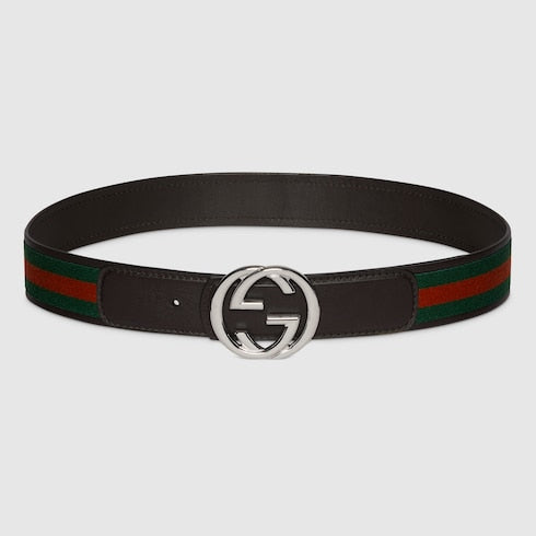Reversible belt with Interlocking G buckle