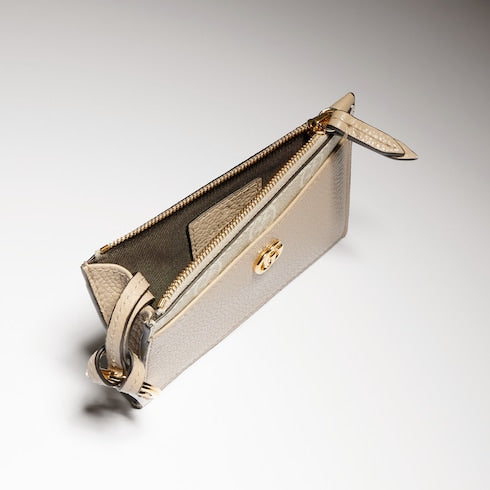 Bi-color GG Marmont zip key pouch