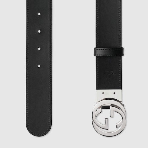 GG Supreme / Black Leather Reversible Belt