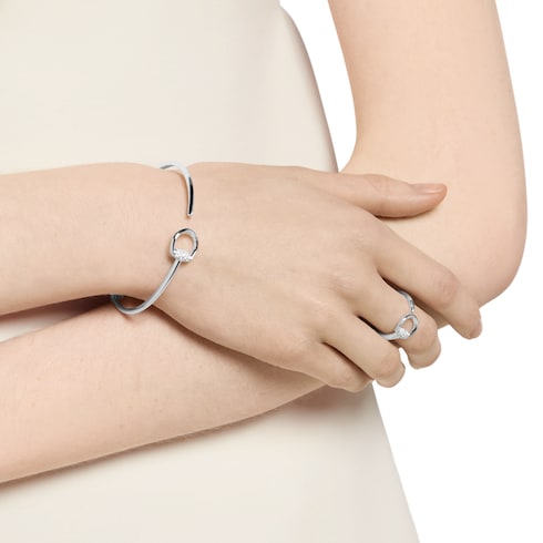 Gucci Horsebit diamond 18k bangle bracelet