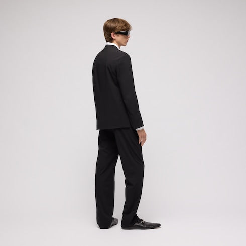 Technical wool blend jacket