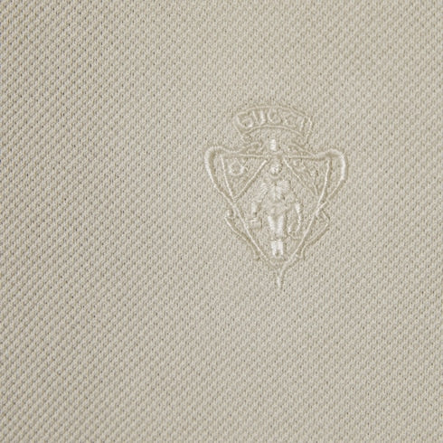 Cotton piquet polo shirt with embroidery