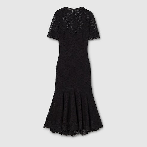 GG flower stretch lace dress