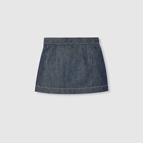 Children's denim skirt with Horsebit
