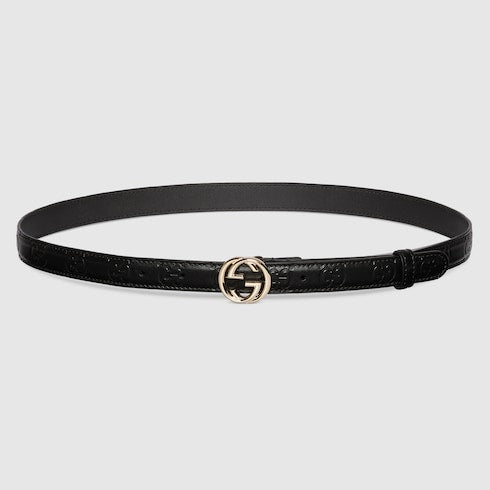 Belt with Interlocking G buckle