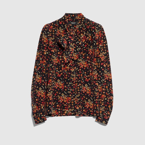 Printed silk shirt