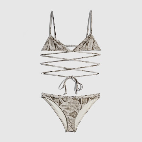 Printed stretch jersey bikini