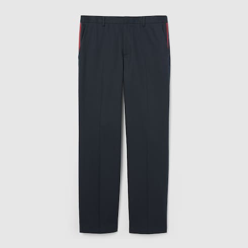 Cotton twill pant with Web detail