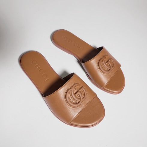 Women's slide sandal with Double G