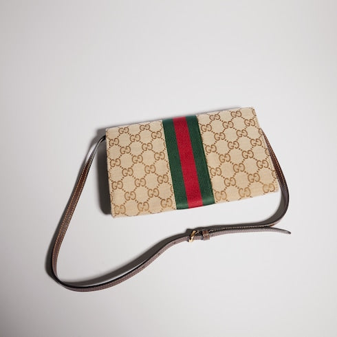 Gucci Horsebit Web wallet with strap