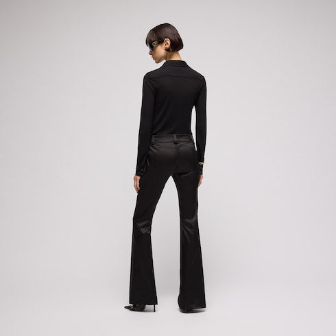 Lightweight viscose crêpe jersey shirt